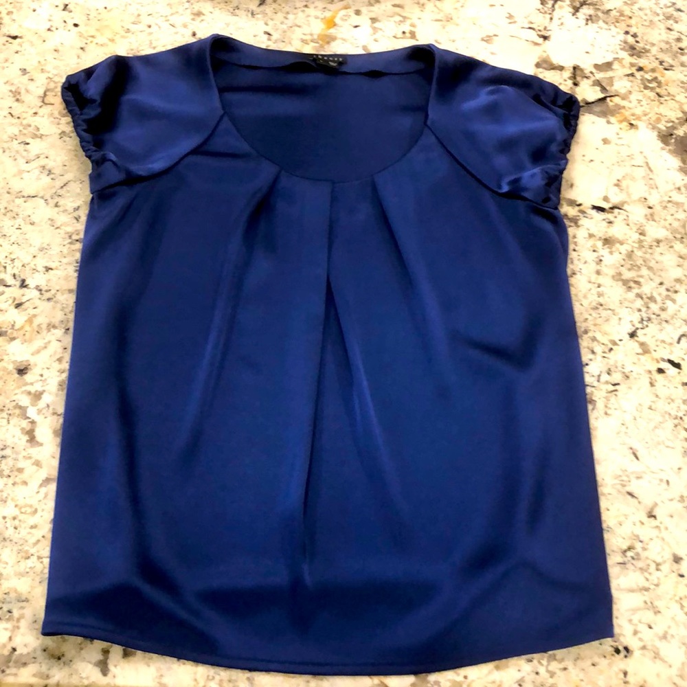 Gorgeous Theory silky, cap sleeved blouse